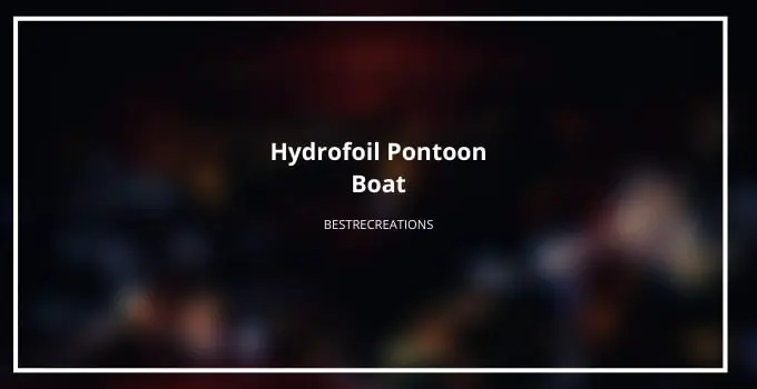 Pontoon Hydrofoil Stabilizer
